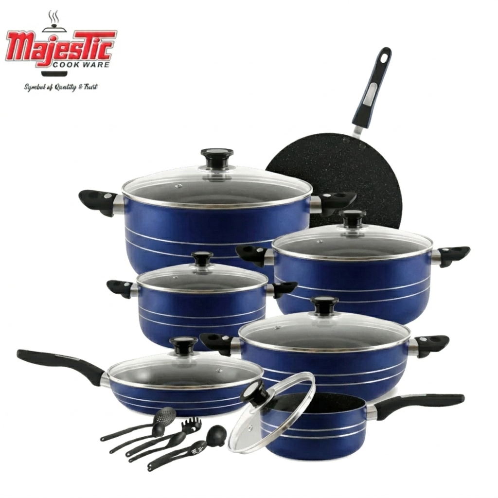 WONDER CHEF GIFT SET 19 Pcs (2-Layers Marble Coated)