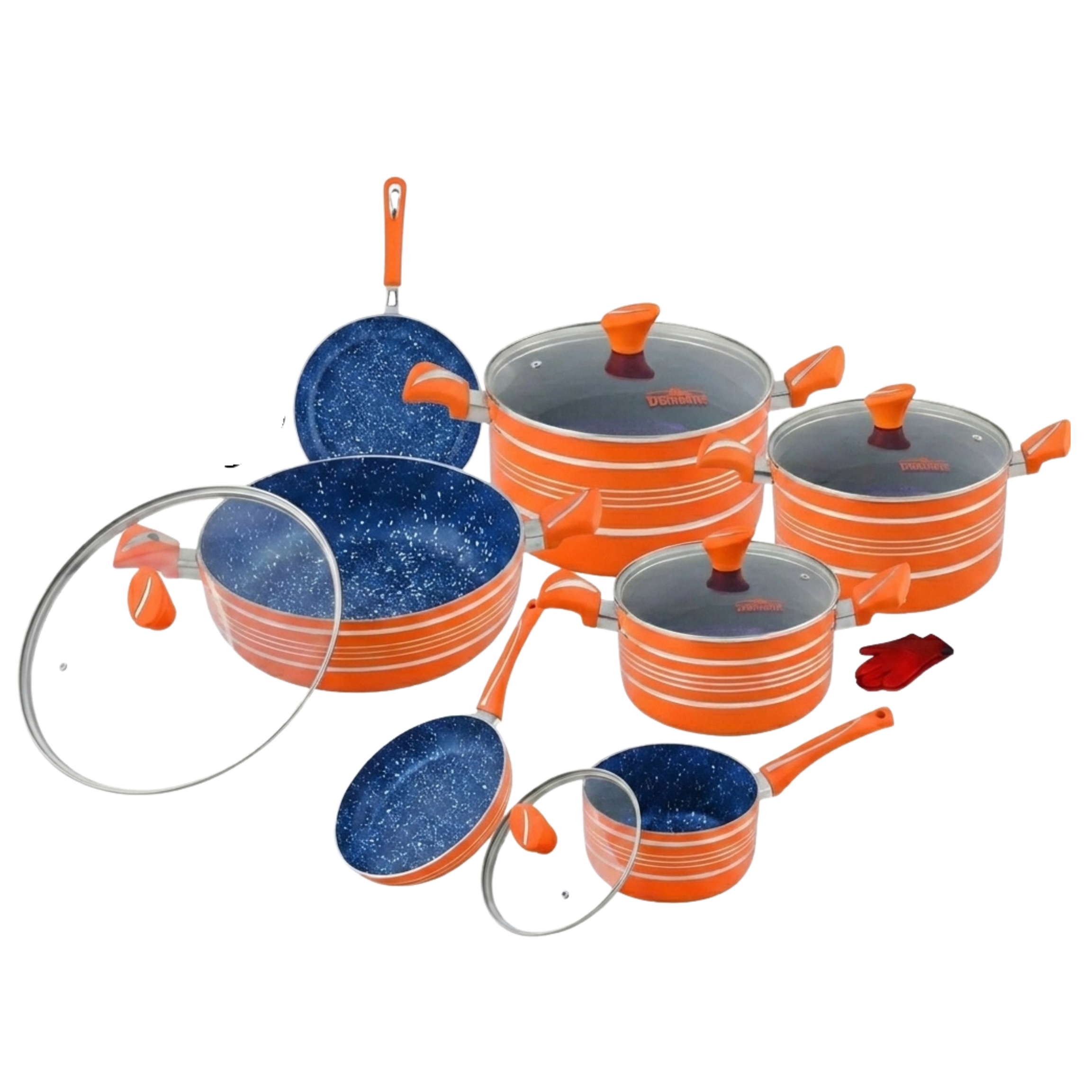 Stylish 21-Pc Gift Set with Marble Coating
